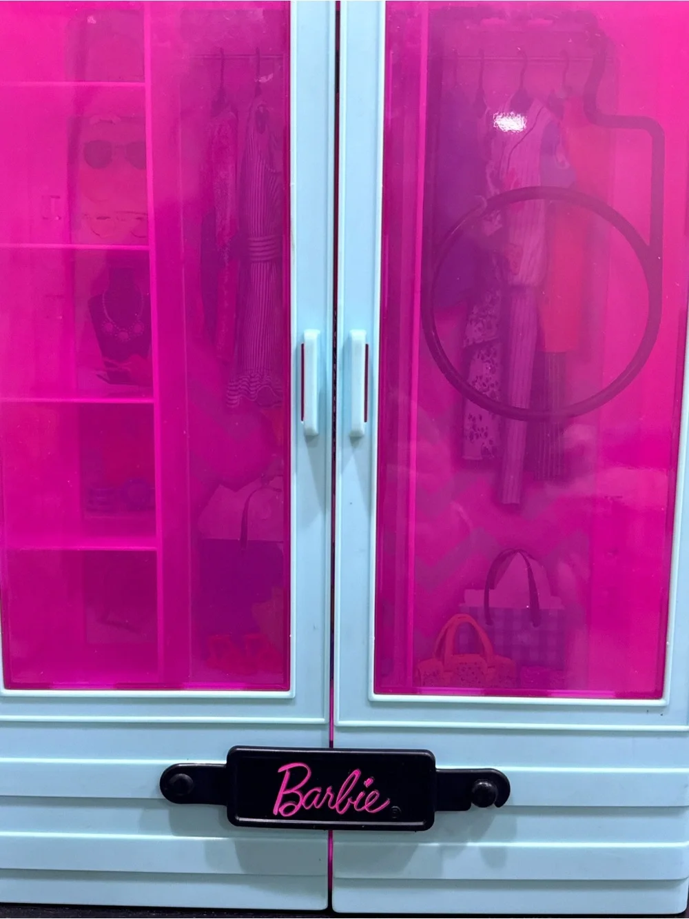 Barbie Dream Closet Wardrobe Playset Pink Blue Storage Case Organizer